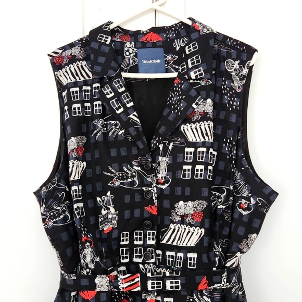 Modcloth Community Brunch Button Front Shirt Dres… - image 3